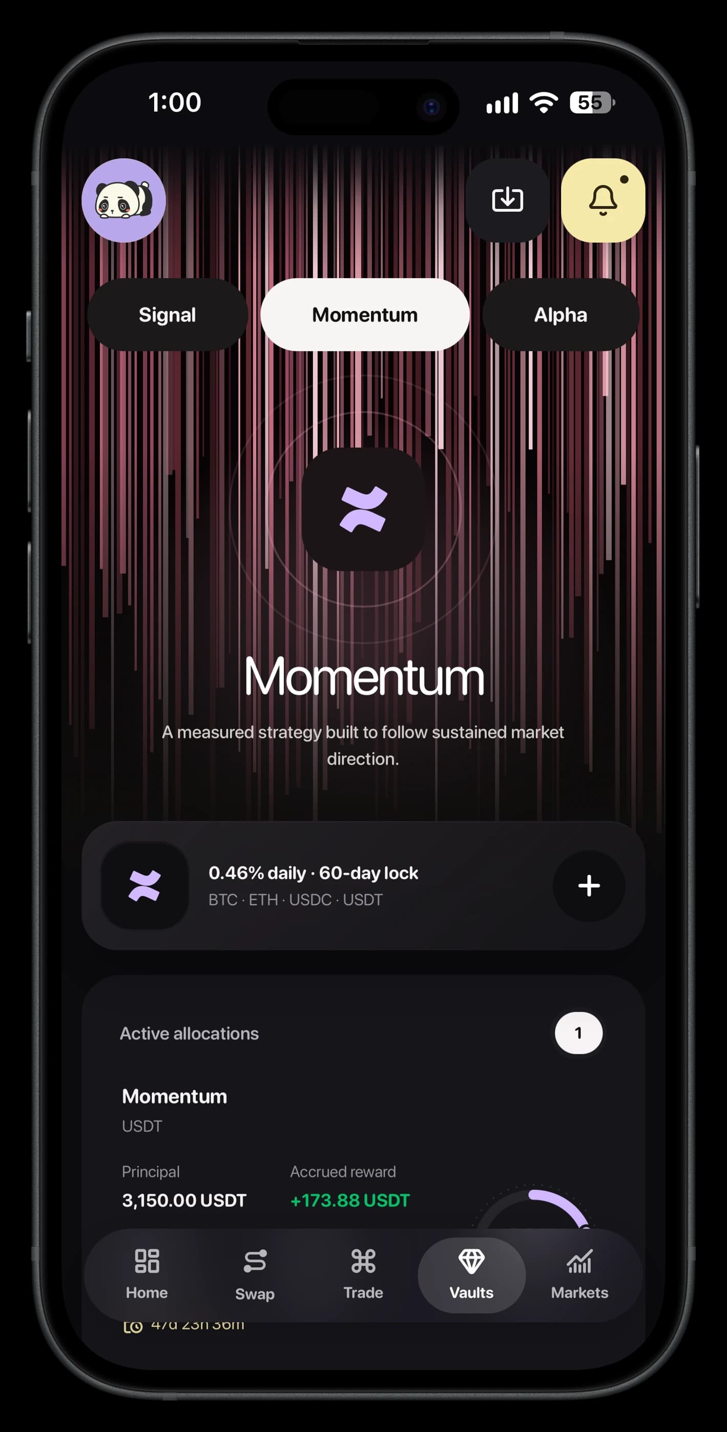 Bitora app on iPhone — preview 3